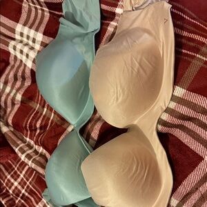Victoria's Secret Teal and Nude Bra Set